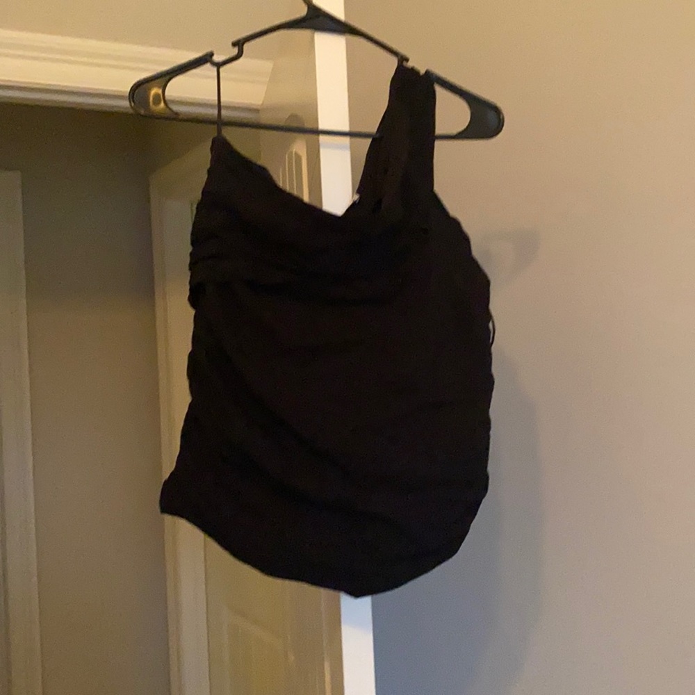 Black One Shoulder Zara Top With Tags